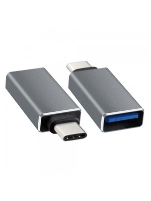 Переходник USB3.0(AF) OTG => Type-C(M), Black, OEM