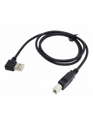 Кабель USB 2.0 RITAR AM/BM, 3.0m, угловой 90°, черный