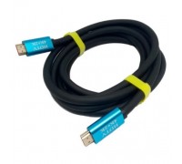 Кабель Merlion HDMI-HDMI 4Kx2K Ultra HD, 10.0m, v2,0,  круглый Black, коннектор Blue, Blister-box, Q30