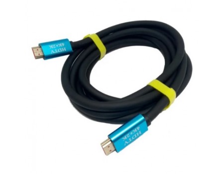 Кабель Merlion HDMI-HDMI 4Kx2K Ultra HD, 10.0m, v2,0,  круглый Black, коннектор Blue, Blister-box, Q30