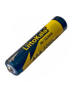 Аккумулятор LiitoKala Ni-10/AAA 1.2V AAA 1000mAh NiMH Rechargeable Battery, 5 штук в shrink, цена за shrink