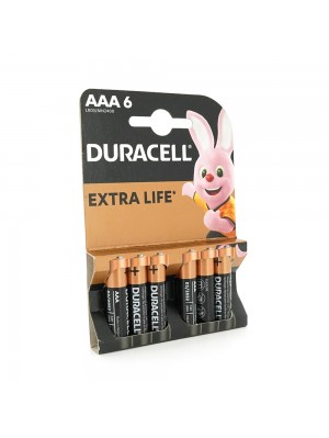 Батарейка щелочная DURACELL LR03 (ААА) MN2400, 6шт в блистере, цена за блистер