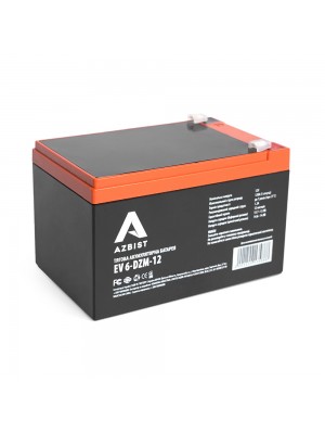 Тягова акумуляторна батарея AGM AZBIST 6-DZM-12, 12V 12Ah  F2 (151х98х101 мм)  Black Q3