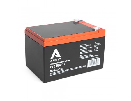 Тягова акумуляторна батарея AGM AZBIST 6-DZM-12, 12V 12Ah  F2 (151х98х101 мм)  Black Q3