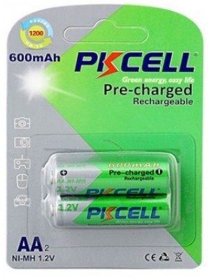 Аккумулятор PKCELL 1.2V AA 600mAh NiMH Already Charged, 2 штуки в блистере цена за блистер, Q12