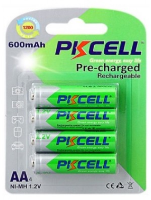 Аккумулятор PKCELL 1.2V AA 600mAh NiMH Already Charged, 4 штуки в блистере цена за блистер, Q12