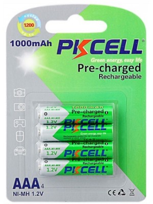 Аккумулятор PKCELL 1.2V AAA 1000mAh NiMH Already Charged, 4 штуки в блистере цена за блистер, Q12