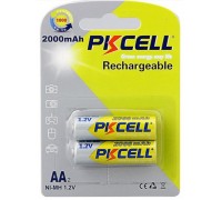 Аккумулятор PKCELL 1.2V AA 2000mAh NiMH Rechargeable Battery, 2 штуки в блистере цена за блистер, Q2