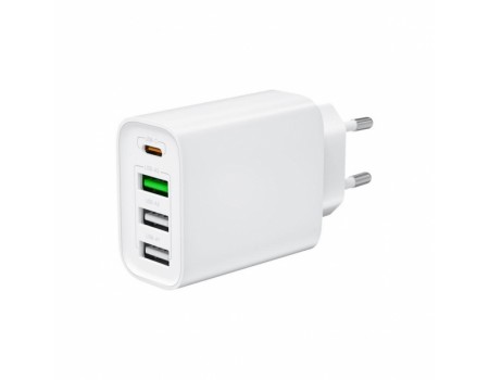 Сетевое зарядное устройство XO L120 (EU) multi port fast charging charger (USB-C 20W/USB-A 18W) Белый