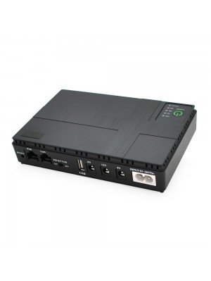 ДБЖ UPS-18W DC1018P для роутерів/комутаторів/PON/POE-430, 5//9/12V, 1A, 12000MAh(4*3000MAh), Black, BOX