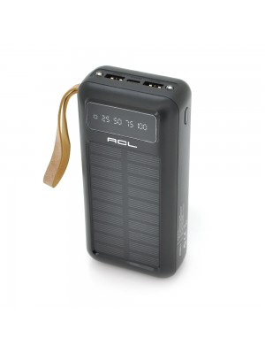 Powerbank ACL PW-61 30000mAh, SOLAR, Type-C/Lighting/Micro/USB, Black, Box