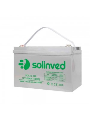 Акумуляторна батарея SOLINVED  100-12 GEL 12V 100 Ah (330 x 173 x 218), 30.4 kg Grey Q1/48