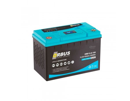 Акумуляторна батарея ORBUS LiFePO4 12,8V 100Ah, 300x160x210 mm, 13.5kg