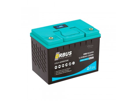 Аккумуляторная батарея ORBUS LiFePO4 12,8V 60Ah,(30/80A) 260x168x210 mm, 8kg