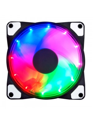 Кулер корпусной 12025 DC sleeve fan 4pin - 120*120*25мм, 12V, 1100об/мин, 15LED, RGB