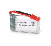 Аккумулятор 8*25*40P 25C, 3.7V (600mAh), 2 контакта