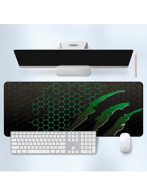 Коврик 300*800 тканевой Honeycomb с боковой прошивкой, толщина 2 мм, цвет Black/Green, Пакет