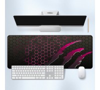 Коврик 300*800 тканевой Honeycomb с боковой прошивкой, толщина 2 мм, цвет Black/Pink, Пакет