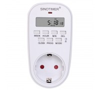 Розетка c цифровым недельным таймером Sinotimer TM518, 16A, 3000W, 230V