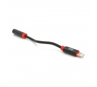 Кабель-перехідник KIN KY-202 Jack 3.5mm(F) => Lighting(M), 0.1м, Black, Box