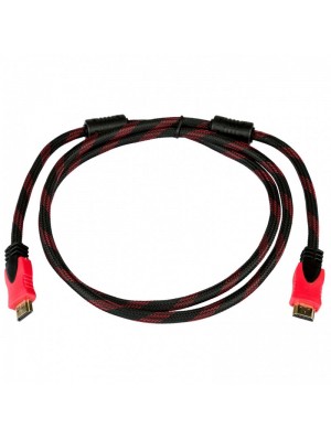 Кабель LogicPower (LP2765) HDMI-HDMI, v1.4, 1.5м, черный с красным