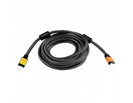 Кабель LogicPower (LP5781) HDMI-HDMI, v2.0, 5м, черно-золотой