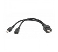 Кабель-адаптер Cablexpert (A-OTG-AFBM-04) OTG USB2.0 A/microUSB 0.15 м