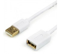 Кабель Atcom (13425) USB 2.0 AM/AF, 1.8 м, білий + Gold plated, блістер