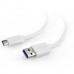 Кабель Cablexpert (CCP-USB3-AMCM-W-0.1M) USB3.0 - USB Type-C, 0.1 м, премиум, белый