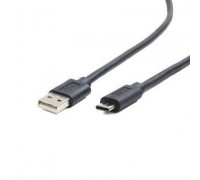 Кабель REAL-EL USB2.0 AM-Type C 1m, черний