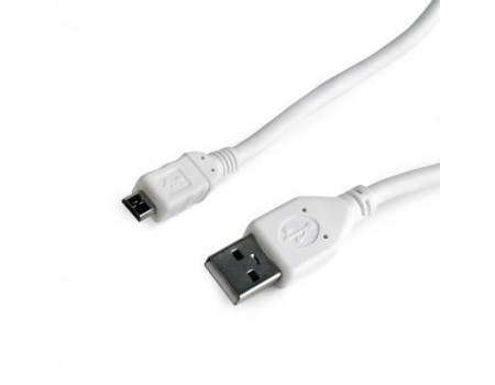 Кабель Cablexpert (CCP-mUSB2-AMBM-W-1M) USB2.0(М) - microUSB(M), Premium, белый, 1м