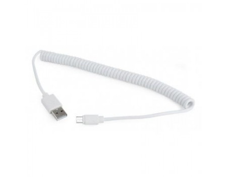 Кабель Cablexpert (CC-mUSB2C-AMBM-6-W) USB 2.0 - Micro B, 1.8м, спиральный, белый