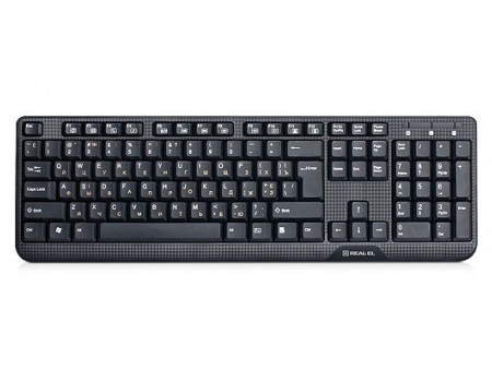 Клавіатура REAL-EL стандартне 500 Ukr Black USB