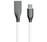 Кабель PowerPlant USB-microUSB, 1м White (CA910700)