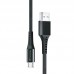 Кабель Grand-X USB-microUSB, 3A, 1.2м, Fast Сharge, Black (FM-12B)