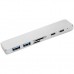 Концентратор USB-C PowerPlant CA911684 USB-C-2хUSB3.0, HDMI, SD, microSD, 2хUSB-C