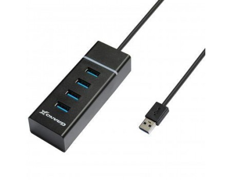 Концентратор Grand-X Travel 4хUSB3.0 Black (GH-412)