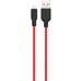 Кабель Hoco X21 Silicone Lightning charging cable Black &amp; Red