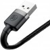 Кабель Baseus Cafule USB-Lightning, 0.5м Grey-Black (CALKLF-AG1)