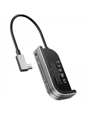 USB-хаб Baseus Bend Angle No.7 Multifunctional Type-C Converter Dark Gray