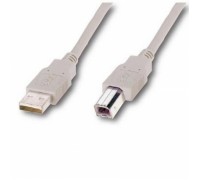 Кабель ATcom USB 2.0 AM/BM 5 м. 2 ferrite core, белый, пакет