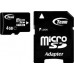 MicroSDHC 4GB Class 10 Team + SD-adapter (TUSDH4GCL1003)