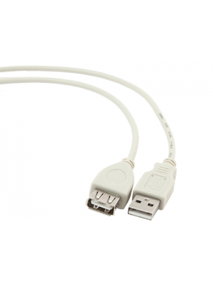 Кабель Cablexpert (CC-USB2-AMAF-75CM/300), USB2.0 AM - USB2.0 AF, 0.75м, белый