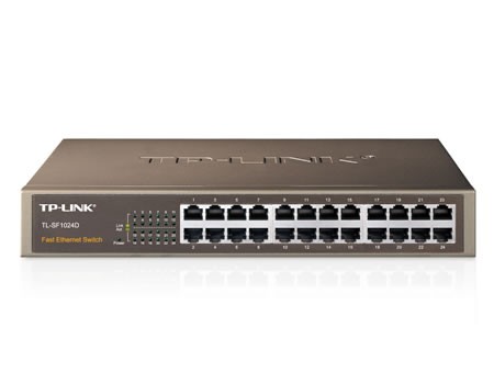 Коммутатор TP-LINK TL-SF1024D (24-port 10/100 Мбит, металл)