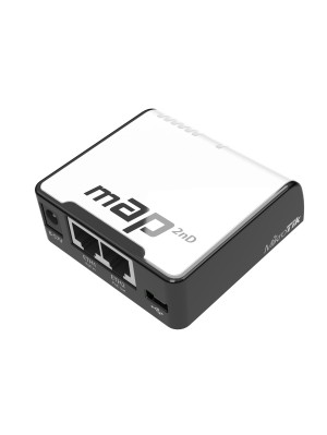 Точка доступу Mikrotik mAP2nD (2x10/100 Ethernet ports, 1x micro USB, 1,2 dBi, PoE)