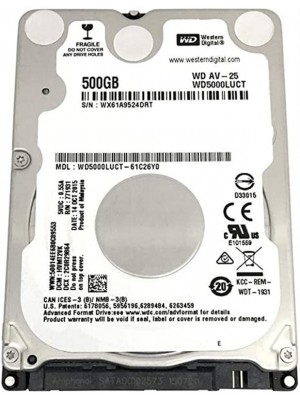 HDD 2.5" SATA 500GB WD AV-25 5400rpm 16MB (WD5000LUCT)