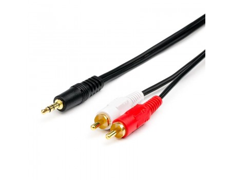 Аудіо-кабель Atcom (10710) mini-jack 3.5м(M)-2xRCA- липеньпан(M) 7,5м пакет