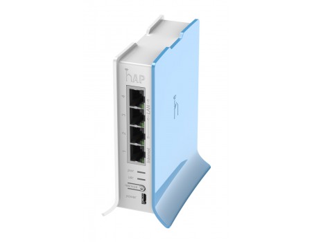 Бездротовий маршрутизатор Mikrotik hAP lite TC RB941-2ND-TC (N300, 650MHz/32Mb, 4x10/100 Ethernet ports, 1,5