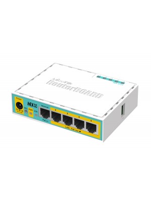 Маршрутизатор MikroTik RouterBOARD RB750UPr2 hEX PoE lite (650MHz/64Mb, 1xUSB, 5х100 Мбіт, PoE in, PoE out)