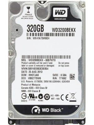 HDD 2.5" SATA  320GB WD Black  7200rpm 16MB (WD3200BEKX) Refurbished